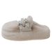 Niche Design Bag Head Fluffy Slippers For Women's Autumn And Winter Wear 2025 New Home Furnishing Piled Thick-soled Cotton Slippers For Women_vogvips.com