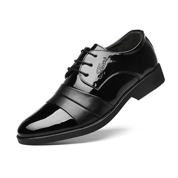 Men's Formal Dress Shoes - Pointed Toe PU Leather Business Office Shoes For Men With Breathable & Comfortable Design - Available In Extended Sizes_vogvips.com