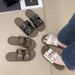 New Soft-soled Double-strap Slippers For Women, Trendy And Versatile For Summer Outdoor Wear, Popular Beach Square-buckle For Women In Summer_vogvips.com