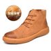 European Warm Series Work For Men, Autumn And Winter Mid-Cut Shoes, Casual Martin Boots, Men's Fleece-Lined Warm Large Size Leather Boots_vogvips.com