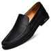 Slip-On Lazy Trendy Spring Men's Genuine Leather British Casual Shoes Korean Style Loafers Men_vogvips.com