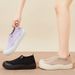 Women's Shoes Casual Shoes Fashion Women's Single Shoes Soft Sole Comfortable Nurse Shoes One Pedal Mother Shoes Breathable Fly Woven Shoes_vogvips.com