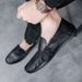 Men’s Shoes Spring New Style Leather Shoes For Men Soft Sole Toe Shoes Slip On Casual Men's Shoes Cross Border Men's Shoes Low Top Step On Men's Shoes_vogvips.com