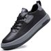 Men's White Sneakers Genuine Leather Casual 2025 Spring New Crooked Head Clown Cowhide Board Shoes Trendy_vogvips.com