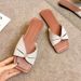 Women's Butterfly Rhinestone Slip On Sandals European And American Style Flat Sandals Open Toe Beach Shoes_vogvips.com
