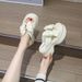 Cool Slippers Women's Outer Wear Bow-tie Rhinestone Thick-soled French Muffin Thick-soled Versatile Women's Sandals_vogvips.com