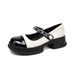thick-soled Mary Jane Shoes Women's Word With Thick Heel Light Mouth Color Matching French Soft-soled Single Shoes_vogvips.com