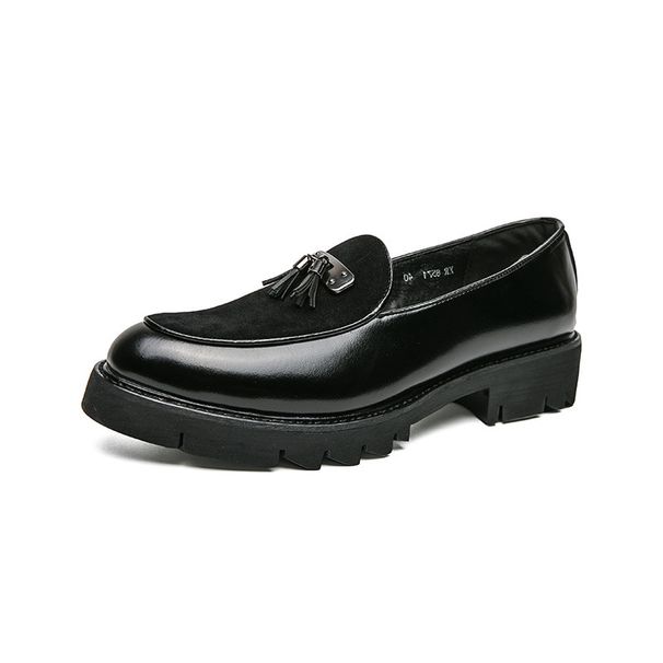 Suitable For All Seasons Tassel Men's British Style Slip-On Loafers Korean Business Casual Leather Shoes Men_vogvips.com