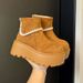 Lace Simple Heightening Snow Boots Women's Autumn Thick-soled Outer Wear Heightening Short Boots_vogvips.com