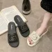 2026s Summer Fashion Versatile Premium Outdoor Soft Sole Slides Women Non Slip Wear Resistant Breathable Slippers Black_vogvips.com