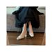 Chuyuji French-style Elegant Satin Nude High-heeled Shoes Women, Chunky Heel, Square Toe, Stylish And Comfortable For_vogvips.com