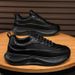 Men's Leather Casual Height-increasing Dad Shoes, Foreign Trade Thick-soled Men's White Sneakers, New Model_vogvips.com