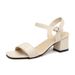 2026 Summer New Large Size Chunky Heel Sandals For Women, Open Toe High Heels With Buckle Strap, Fashionable Women's_vogvips.com