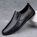 Casual Leather Loafers Lightweight Soft Sole Driving Slip-On Lazy All-Season Single Cowhide Men's Shoes_vogvips.com