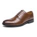 Large size business Men's fashion formal Oxford simple pure color lace-up leather shoes_vogvips.com