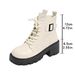 plus Size Women's Motorcycle Ankle Boots Belt Buckle Side Zip Mid Heel British Style Martin Boots Autumn_vogvips.com