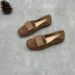 Artistic Handmade Soft Shoes 2025 New Spring And Autumn Season Matte Women's Flat Genuine Leather Loafers Moccasins_vogvips.com