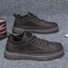 Spring New Breathable Kitchen Waterproof And Anti Slip Board Casual Black Leather Work Safety Shoes Men's_vogvips.com