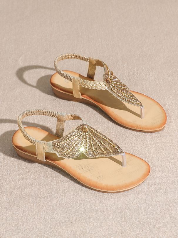 2023 New Women's Fashion Flat Sandals Flip Flops Bohemian Style Women's Shoes Cross Border Supply_vogvips.com