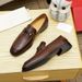 Spring New Genuine Leather Casual High-end Business Breathable Loafers Men's Slip-on Wedding Groom Shoes_vogvips.com