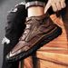 High-Top Men's Shoes For Autumn, Sports, Work, Waterproof, Slip-Resistant, Wear-Resistant, Soft Sole, Extra-Large Work A_vogvips.com
