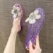 Cross-border High-end Diamond Flower Transparent Crystal Slippers For Women, Jelly Hollow Single Shoes, Women's Summer_vogvips.com