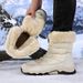 Ladies' Snow Boots, Warm Midsole Boots With Thick Fleece, Outdoor Hiking Boots_vogvips.com