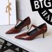 Button Pointed High Heels Women's Solid Color Light Mouth Stiletto Single Shoes Women's Shoes_vogvips.com