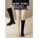 Suede Stretch Slim 2024 New Over-the-Knee Long For Women Thick Sole Plus Size Slip-On Riding Boots_vogvips.com