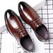 2024 Men's Business Casual Wedding Youth Dating Lace-up Trendy Leather Shoes Non-slip Wear-resistant Lightweight_vogvips.com