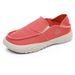 Women's Shoes Spring And Autumn Soft Sole Slip On Round Toe Shoes Comfortable Casual Breathable Wear Resistant Cloth Shoes_vogvips.com
