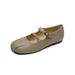 French Mary Jane Shoes Flat Bottom With Shallow Mouth Single Shoes Women's Spring Soft-soled Ballet Shoes_vogvips.com