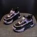 Dad Sneakers With Fleece Lining, Suede Leather, 2025 Spring New Women's Thick-Soled Sports Shoes, Casual Fashion_vogvips.com