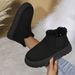 Fleece-Lined Round-Toe Slip-On Cotton 2024 Autumn Winter New Export 44 Large Size Thick-Soled Snow Boots Women_vogvips.com