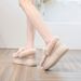 Women's Shoes High Heeled Shoes With Plush Cotton Snow Boots For Women, Outdoor Shoes, High Heeled Shoes, Sheep Shearling Insoles_vogvips.com