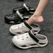 Men’s Shoes New Thick Soled Hole Shoes For Men Outdoor Wear Non Slip Breathable Height Enhancing Beach Shoes Closed Toe No Stink Foot Sandals_vogvips.com