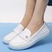 Flat Nurse For Women's Summer Leisure Comfortable Soft Soled Small White Sh, Anti Slip And Breathable Medical Work_vogvips.com