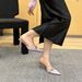 Beautiful To The Core! Taro Purple Pointed-toe Mules For Women With Bow And Stiletto Heels_vogvips.com