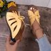 Plus-size Summer Casual Retro Wedged Platform Stitched Shoes One-line Women's Sandals Lace-up Women's Shoes_vogvips.com