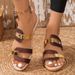 Foreign Trade Large Size Wedge For Women 2025 Summer New European And American Style Fish Mouth Color Block Comfortable_vogvips.com