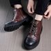 Martin Boots Shoes Men's Platform Big Head Derby Shoes Short Boots Leather Boots_vogvips.com