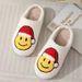 Cute Smiling Face Thickened Warm Cotton Slippers_vogvips.com