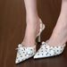 2026 Fashion New French Polka Dot Pointed Toe Baotou Stiletto High-end Women's Sandals_vogvips.com