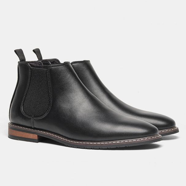 Men's Chelsea Boots – Stretch Elastic Ankle Boots With PU Leather & Cushioned Rubber Sole (EU 40-46, Waterproof & Slip-Resistant)_vogvips.com