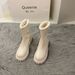 Fleece-Lined Warm Thick Heel Height-Increasing Cotton Shoes For Women 2025 Autumn Winter New Fashion Casual Versatile_vogvips.com