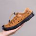 Summer Two Layer Leather Sandals Beach Outdoor Leather Sandals Hole Shoes Soft Bottom Breathable Casual Shoes Wading Shoes_vogvips.com