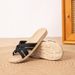 2025 Fluffy Linen Slippers For Women, Summer Indoor Anti-Slip Quiet Breathable Soft Sole Sandals_vogvips.com