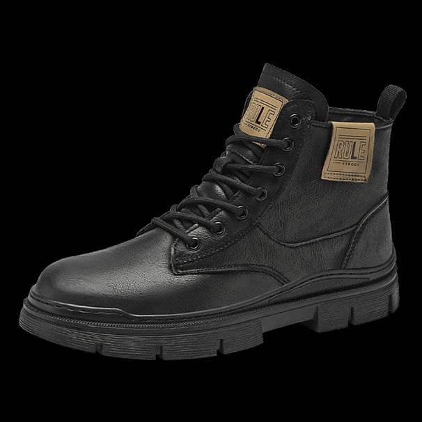 New Leather Spring Men's Shoes High-top Men's Heightening Tooling Martin Boots_vogvips.com