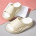 Bebealy Women Platform Flat Sandals Vacation Soft Pool Beach Sandals Nonslip Cushioned Shower Shoes Home Women Cloud Slippers_vogvips.com