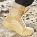 Feihu High-top Breathable Zipper Mountaineering Boots Men's And Women's Travel Hiking Shoes Non-slip Outdoor Wear-resistant Outdoor Boots_vogvips.com